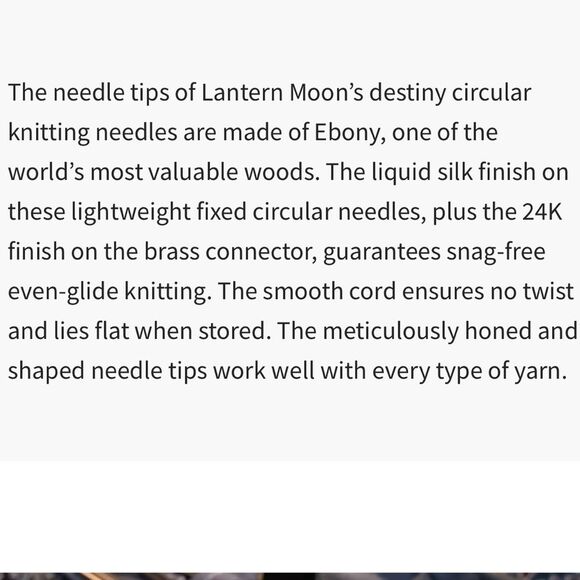 Lantern Moon Knitting Needles Circular #6 40inch - Picture 8 of 8